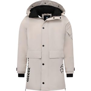 Winterjas Heren Parka - Gewatteerde Jassen Heren - 9803 - Beige Jas