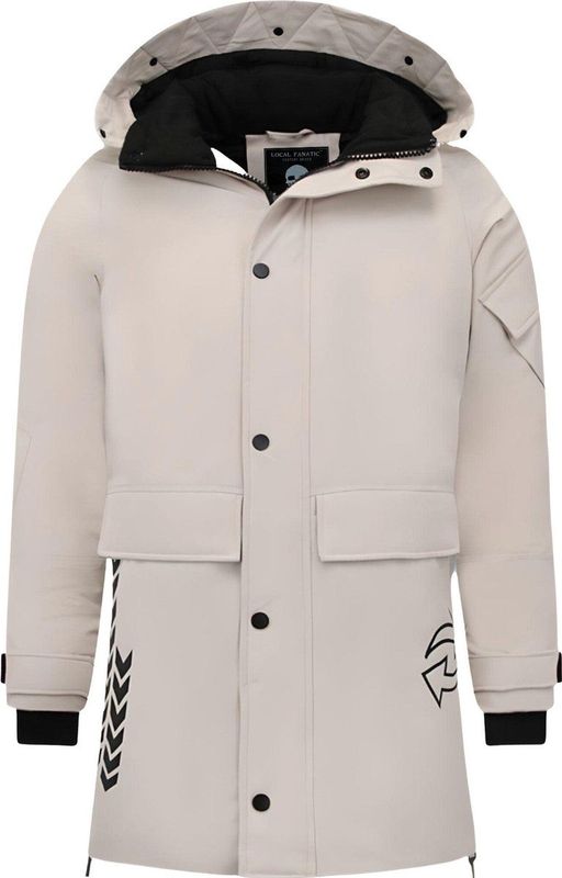 Winterjas Heren Parka - Gewatteerde Jassen Heren - 9803 - Beige Jas