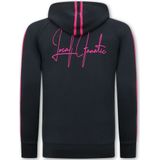 Heren Training Sweater - Double Line Signed - Blauw / Oranje