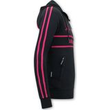 Heren Training Sweater - Double Line Signed - Blauw / Oranje