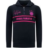 Heren Training Sweater - Double Line Signed - Blauw / Oranje