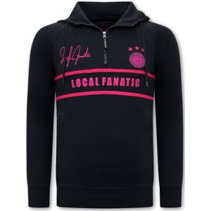 Heren Training Sweater - Double Line Signed - Blauw / Oranje