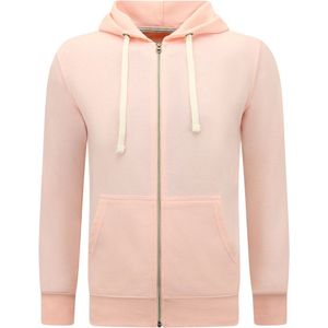 Enos - Hoodie Heren met Rits - Trainingsjack - Pink