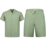 Twinset - Zomerset - Oversized Shirt - Shorts - Bruin - 100% Polyester