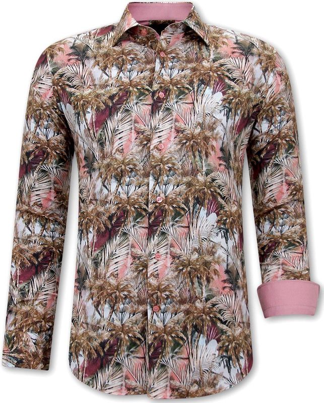 Gentile Bellini - Hawaii - Blouse - Bruin - Slim Fit - Lange Mouwen