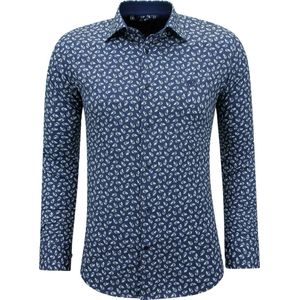 Gentile Bellini - Casual Overhemd - Blauw - Katoen - Slim Fit