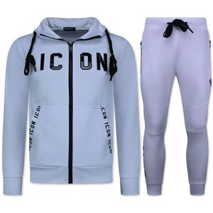 ICON - Joggingpak - Trainingspak - Wit - 20% Katoen 80% Polyester