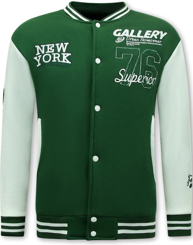 Enos - 905 - Baseball Vest met Capuchon - Groen