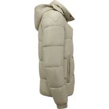 Jas Puffer - Jassen Heren Winter Capuchon - 8055 - Beige