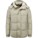 Jas Puffer - Jassen Heren Winter Capuchon - 8055 - Beige