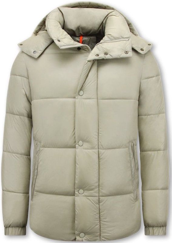 Jas Puffer - Jassen Heren Winter Capuchon - 8055 - Beige