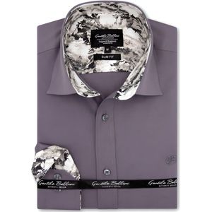 Gentile Bellini - Slim Fit - Overhemd - Grijs - Lange Mouwen