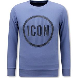 Mannen Sweater ICON - Heren Trui - Blauw