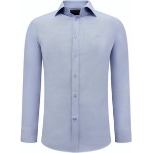 Gentile Bellini - Slim Fit - Zakelijk Overhemd - Blauw - Lange Mouwen