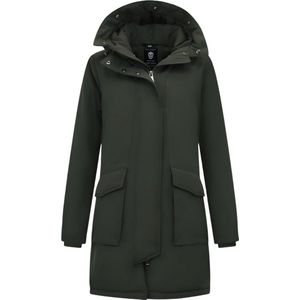 Gentile Bellini - Lange Winterjas - Groen - Met Capuchon
