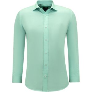 Heren - Oxford Blouse - Overhemd - Groen - Katoen