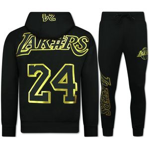 Lakers Joggingpak - Huispak - Zwart/Goud - 100% Polyester - Slim Fit