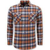 Houthakkers Blouse - Flanellen Overhemd Heren - Orange