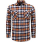 Houthakkers Blouse - Flanellen Overhemd Heren - Orange