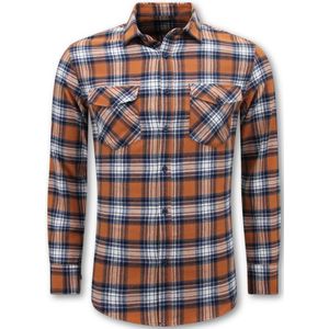 Houthakkers Blouse - Flanellen Overhemd Heren - Orange