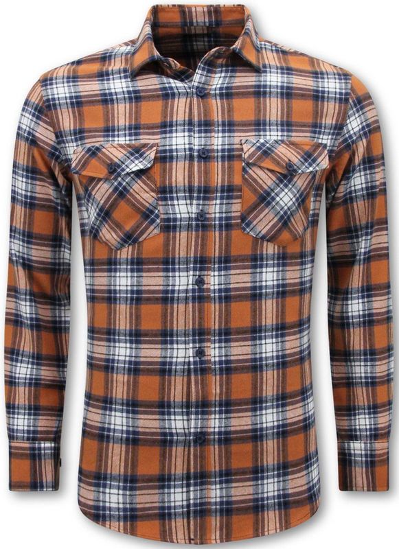 Houthakkers Blouse - Flanellen Overhemd Heren - Orange