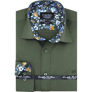 Gentile Bellini - Slim Fit - Heren Overhemd - Grijs - Lange Mouwen