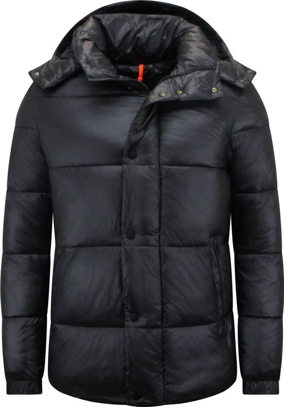 Urban Classics - Mixed Doudoune - Damesjas - Zwart - Gewatteerd, Verstelbare Capuchon, 2 Zijzakken