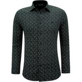 Gentile Bellini - Casual Overhemden - Zwart - Lange Mouw - Slim Fit
