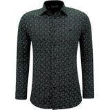 Gentile Bellini - Casual Overhemden - Zwart - Lange Mouw - Slim Fit