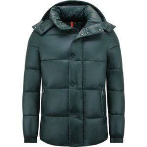 Local Fanatic - Enos - Pufferjas - Groen - 100% Polyester - Capuchon Afritsbaar