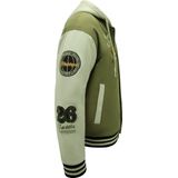 Oversized Baseball Jas Classic met Capuchon -8632- Groen