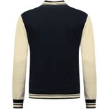 Enos - College Jacket - Vintage - Blauw - Polyester - Slim Fit