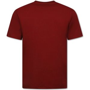 T shirt Heren Oversized - Effen T-shirt Blanco - 6530 - Bordeaux