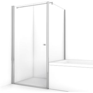 Zircon Comfort Douchecabine | 90x90 cm Chroom Helder glas Draaideur Vierkant