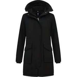 Gentile Bellini - Lange Gewatteerde Jas Dames Parka - Zwart - Katoen/Polyester