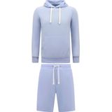 Hoodie Heren - Korte Joggingbroek Heren - SET - Licht Blauw