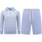 Hoodie Heren - Korte Joggingbroek Heren - SET - Licht Blauw