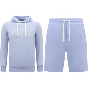 Hoodie Heren - Korte Joggingbroek Heren - SET - Licht Blauw