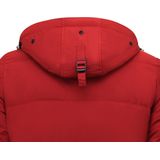Enos - Lange Gewatteerde Jas - Rood - Heren - Slim Fit