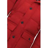 Enos - Lange Gewatteerde Jas - Rood - Heren - Slim Fit
