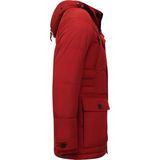 Enos - Lange Gewatteerde Jas - Rood - Heren - Slim Fit