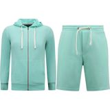 Hoodie Heren - Joggingshort Heren - SET - Mint Groen