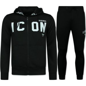 Top-Star - ICON - Trainingspak - Zwart - Joggingpak Volwassenen