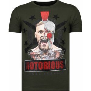 Conor Notorious Warrior - Rhinestone T-shirt - Khaki