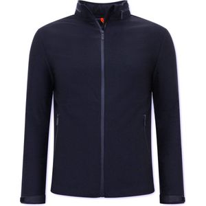 Enos - Lichte Zomerjas - Blauw - Slim Fit - Kort