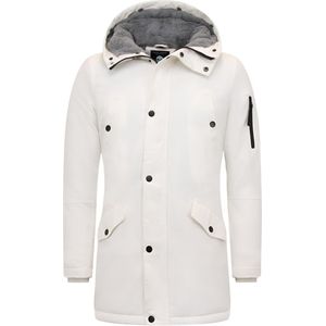 Enos - Winterjas - Wit - Katoen/Polyester - Lang Model