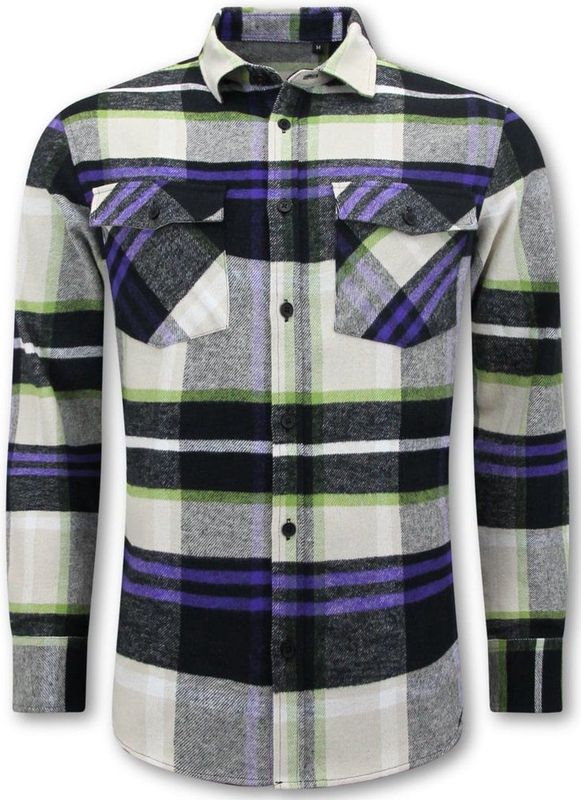 Local Fanatic - Flanellen Blouse Heren - Beige - Houthakkers Overhemd