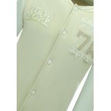 Fashionalert - Varsity Jacket - Beige - 100% Polyester - Oversized Pasvorm