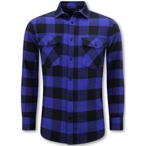 Flanel - Houthakkersblouse - Overhemd - Blauw