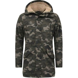 Enos - Winter Parka - Camouflage - Heren - Lang Model - Slimfit